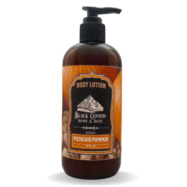 Black Canyon Home and Body Pistachio Pumpkin Scented Body Lotion, Hydrating Lotion with Lanolin & Jojoba Oil - 12 Oz