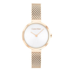 Calvin Klein MINIMALISTIC T BAR 28MM MESH Women's Watch, Analog - Gold / Silver