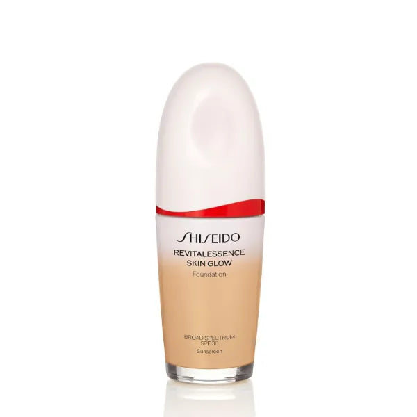 Shiseido RevitalEssence Skin Glow Foundation SPF 30, 320 Pine Buildable, Medium Coverage - 24-HR Hydration & 12-HR Wear Transfer, Crease & Fade Resistant Non-Comedogenic - All Skin Types