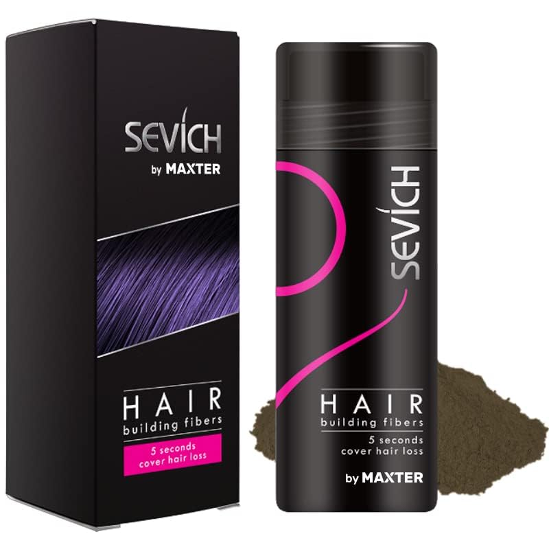 Maxter Hair Fiber for Men and Women - Hide Hair Loss Instantly - 100% Natural Powdered Cotton Microfibers (Medium Brown 25g)