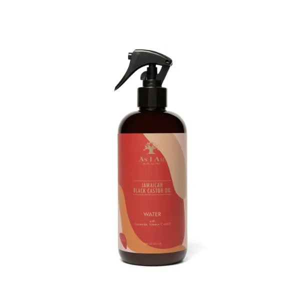 As I Am JBCO Water 16 oz Nano Curl Strengthener Moisturizes and Detangles Anti Frizz Increases Fiber Strength Enriched with Jamaican Black Castor Oil, Vitamin C, and Vitamin E, Red