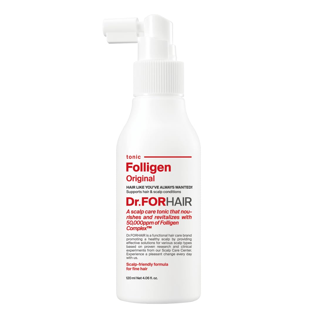 Dr.FORHAIR Folligen Tonic, Scalp Serum for Hair Care | Scalp Care and Nourishment, Revitalizing Tonic for Healthy Scalp & Hair Thickening, 4.06 fl oz