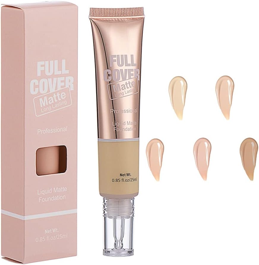 NLLNT Foundation Makeup Foundation Full Coverage Oil Control Liquid Foundation Long Lasting Matte Foundation