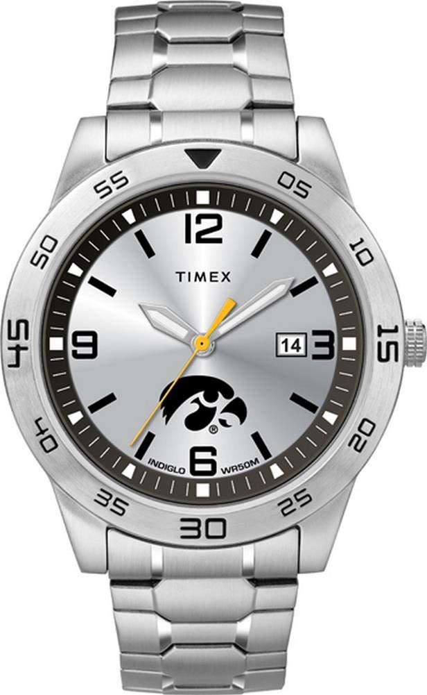 Timex Tribute Men's Citation 42mm Quartz Watch with Stainless Steel Strap - Iowa Hawkeyes