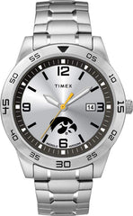 Timex Tribute Men's Citation 42mm Quartz Watch with Stainless Steel Strap - Iowa Hawkeyes