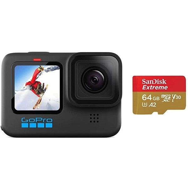 GoPro Hero 10 With 64GB Card (CHDSB-102-CS) Camera - Black