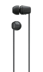 Sony WI-C100 Wireless In-Ear Bluetooth Headphones with Built-in Microphone, Black, Size M, WI-C100/B