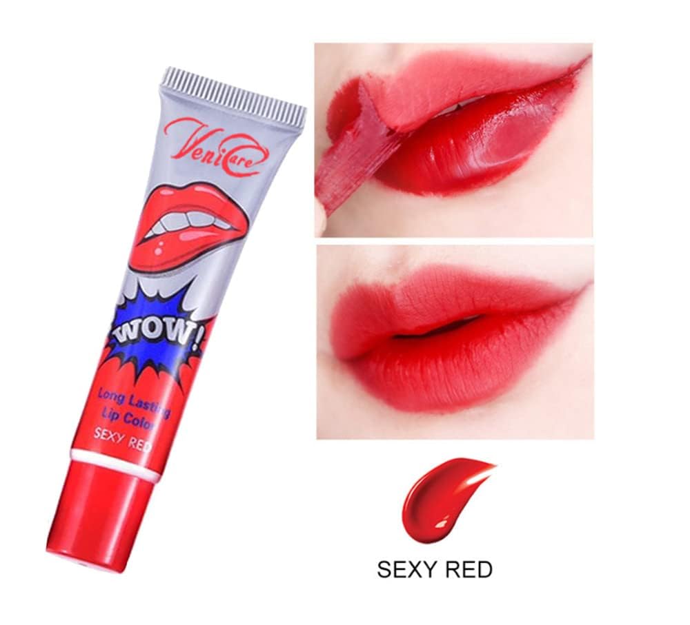 Azonee 6 Colors Lip Tint Stain Set, Colors Color Peel Off Lip Stain Lip Gloss Tattoo Mask Tint Long Lasting Waterproof Lip Gloss, Long Lasting Non-Stick Cup Peel Off Lip Party Lip Tint Makeup