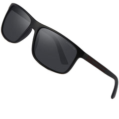 PUKCLAR Polarized Sunglasses Men Women - Rectangular Hiking Lightweight Material TR90 Frame UV400 Sports Outdoor Golf Cycling Fishing Eyewear Sunglasses