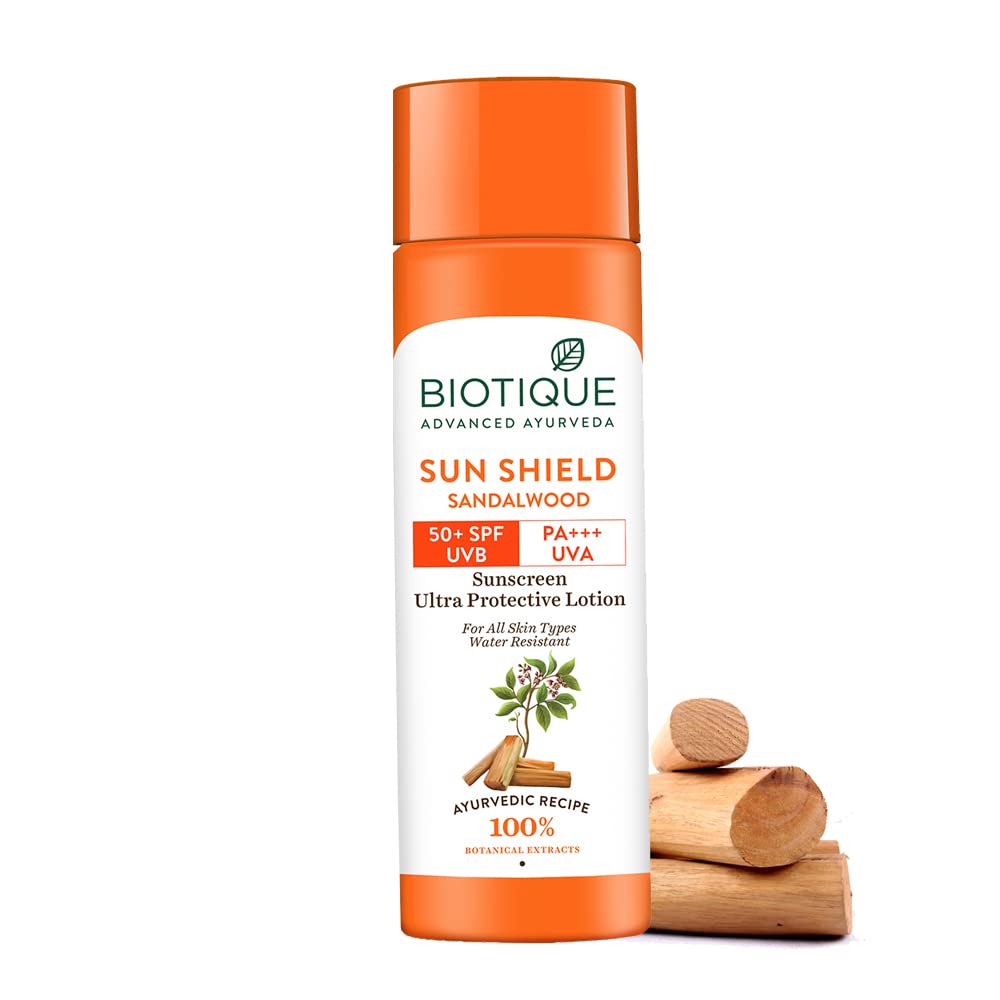 Biotique Sandalwood 50+ Spf Uva/Uvb Sunscreen Ultra Soothing Face Cream 120Ml/4.06Fl.Oz.