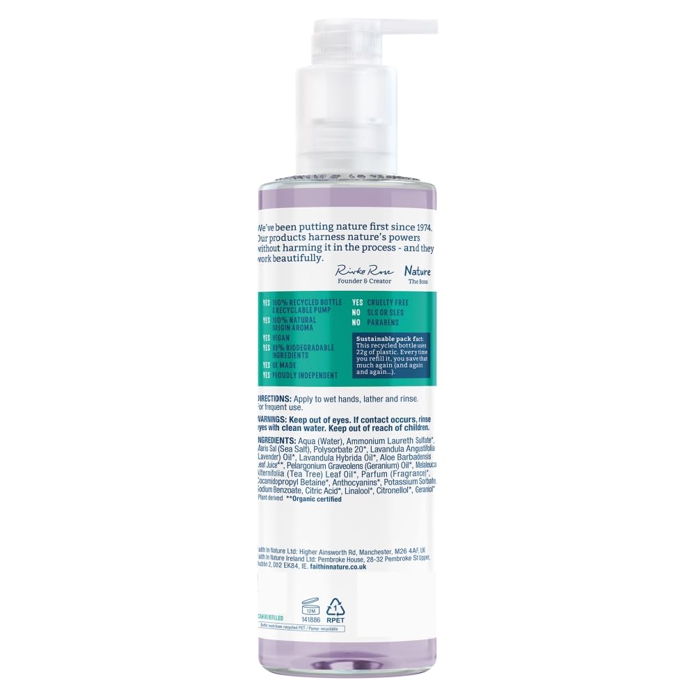 Faith In Nature Hand Wash Lavender & Geranium, 400 ml