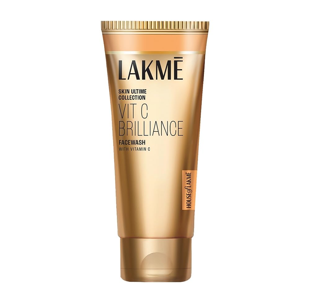 LAKMÉ Vitamin C Brilliance Facewash 100g | Vitamin C Face Wash for Glowing and Brighter Skin | 100% Soap Free Cleanser