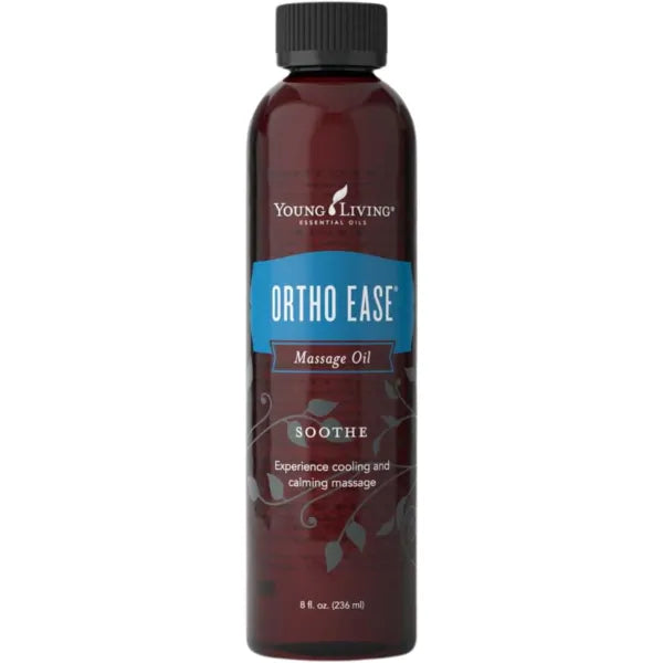 Young Living Ortho Ease Massage Oil 8 oz Nourishing Blend of Peppermint, Lavender, Copaiba & More Soothes Tired Muscles and Joints Infused with Antioxidant-Rich Carrier Oils for Hydrated and Glowing Skin