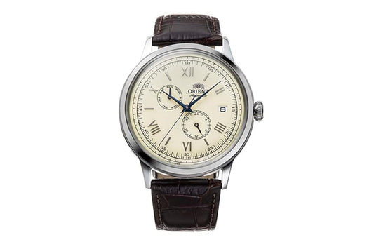 ORIENT Mechanical Classic Watch, Leather Strap - (RA-AK0702Y) 40.5mm Cream, Cream, 40.5mm, strap, Cream, 40.5mm, strap