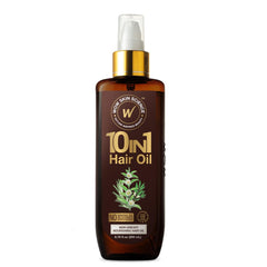 WOW Skin Science 10 in 1 Hair Oil - Dry Damaged Hair and Growth Hair Treatment Oil Infused with Argan Oil & Rosemary Oil for Hair Growth for Women and Men - 6.76 Fl Oz (Pack of 1)