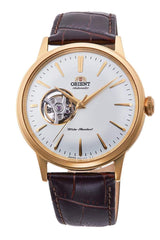Orient Bambino Open Heart-Armbanduhr aus japanischem Edelstahl und Leder