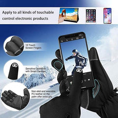 JUSTADIL Direct Mens Winter Gloves -30℉Windproof Waterproof Touch Screen Gloves for Outdoor Work