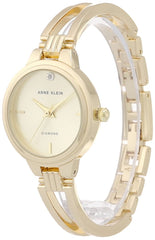 Anne Klein Women's Genuine Diamond Dial Open Bangle Watch