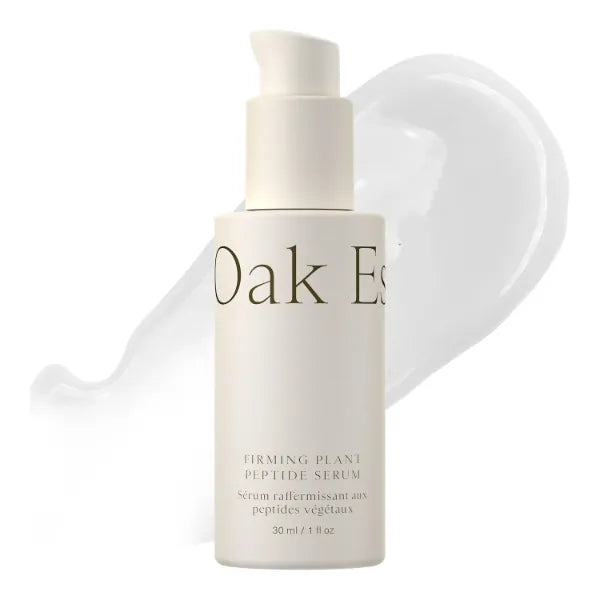 Oak Essentials Firming Plant Peptide Serum, Peptide Face Serum with Botanical Actives, Helps Improve Fine Lines, Wrinkles and Skin Elasticity, 1 Fl Oz