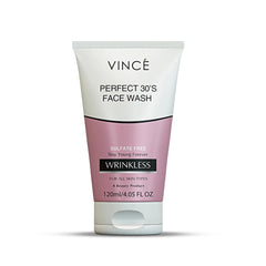 Vince Anti-Wrinkle Face Wash – Deep Cleansing & Anti-Aging – Reduces Fine Lines, Wrinkles & Dark Spots – Hydrates and Promotes Even-Toned, Youthful, Glowing Skin – Sulfate-Free – 120ml