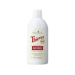 Young Living Thieves Fresh Essence Plus Mouthwash 8 fl oz Alcohol Free and Fluoride Free Enhanced with Essential Oils Peppermint, Rosemary, Lemon, & Cinnamon Oils