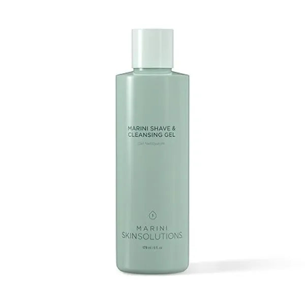 Marini SkinSolutions Shave & Cleansing Gel Cleanses, Soothes Skin, Increases Glide & Reduces Irritation Made in the USA 6 fl oz