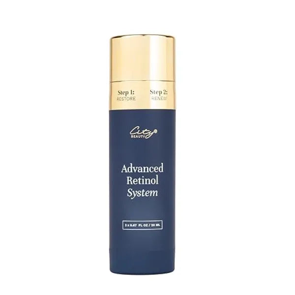 City Beauty Advanced Retinol System 2 Anti Aging Face Serums Retinol & Vitamin C Firm, Smooth & Brighten Solution for Wrinkles, Dark Spots, & Sagging