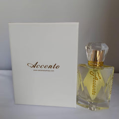 Accento White Perfume, Unisex Eau de Parfum for Men and Women, 100 ML, Luxury Long Lasting Fragrance Containing Musk, Amber, and Saffron Notes