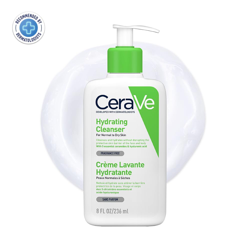 CeraVe Hydrating Cleanser | Face and Body Wash for Normal to Dry Skin (236ml)