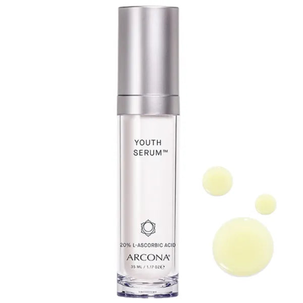 ARCONA Youth Serum - 20% Vitamin C, Bioflavonoids from Wine Extract Brightens, Tones + Firms Skin - 35ml