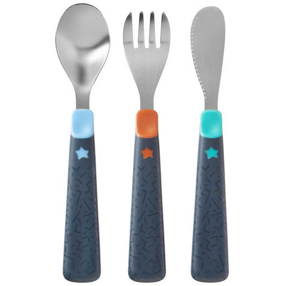 Tommee Tippee Big Kids Stainless Steel First Cutlery Set, Rounded Edges, Chunky Handles, 12m+