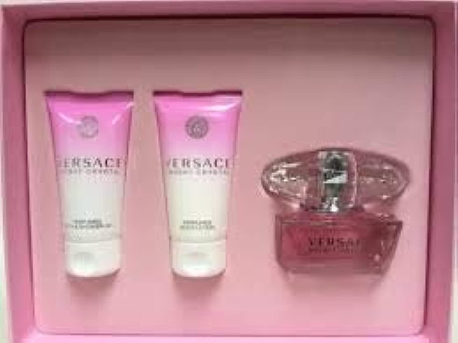 Versace Bright Crystal for Women - 50ml Eau de Toilette, 50ml Shower Gel & 50ml Body Lotion