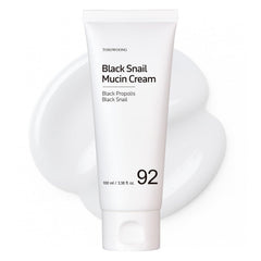 TOSOWOONG Black Snail Mucin 92% Face Cream with Propolis, 920,768ppm Black Snail Mucin, Lightweight Moisturizing Cream, Korean Skin Care, 100ml, 3.38 fl. oz