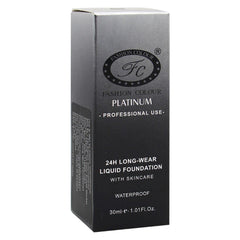 Fashion Colour 24HR Longwear Liquid Foundation With Skin Care, Full Coverage Waterproof and Matte Finish, 30ml (Golden)