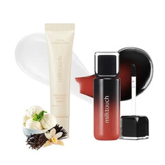 MILKTOUCH Summer proof Lip Combo Black Peel Off Lip Tattoo Black Fig + Collagen Lip Balm VanillaCake