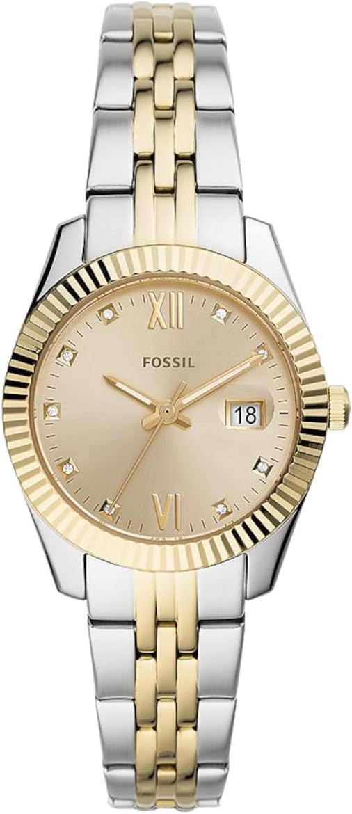 Fossil Women's Scarlette Mini Three-Hand Date, Stainless Steel Watch, ES4949