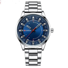 CURREN 8406 Top Brand Luxury Fashion Watch Men's New Stainless Steel Waterproof Wrist Watch - SILVER GREEN