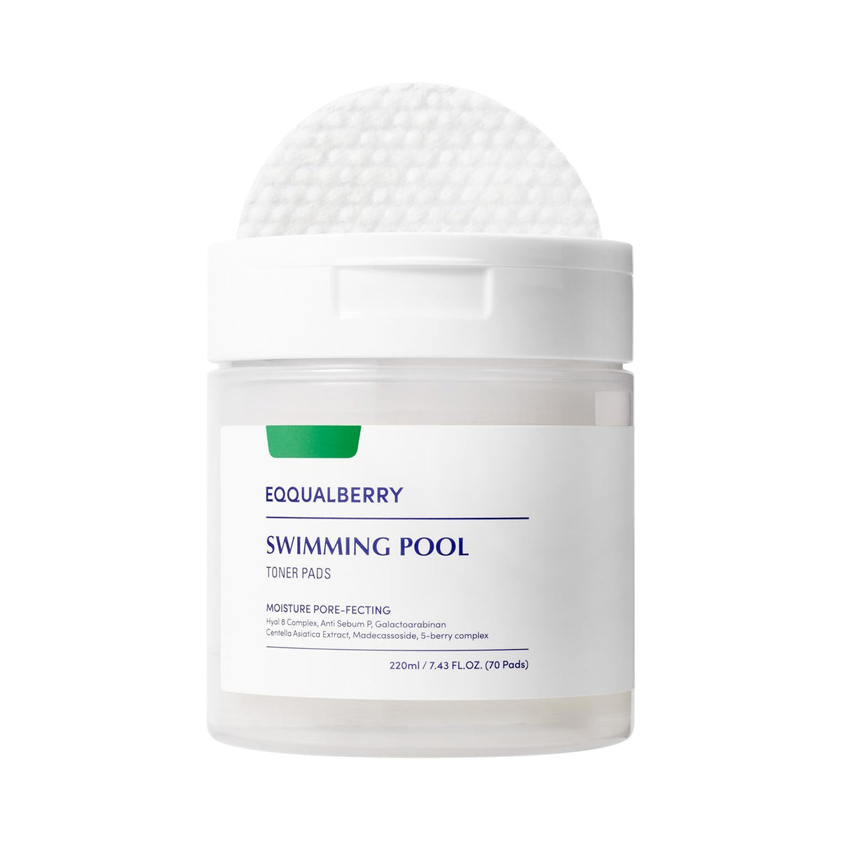 EcoQuilberry Botanical Pool Toner Pads (70 Sheets/220ml) | Immerse Yourself in Hydrating Korean Skincare and Gentle Exfoliation, Large Soft Pad for Sensitive Skin, High Acid