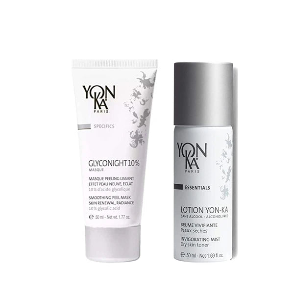 Yonka Glyconight 10% Peel Masque (50ml/1.77 oz) Anti-Aging Face Mask Hydrating Face Toner Travel Size, Natural Toning Spray for Dry & Sensitive Skin (1.6 FL Oz)