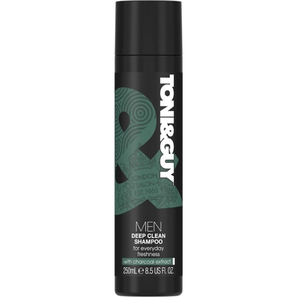 Toni & Guy Men's Deep Clean Shampoo with Charcoal Extract For Everyday Freshment - 250ml
