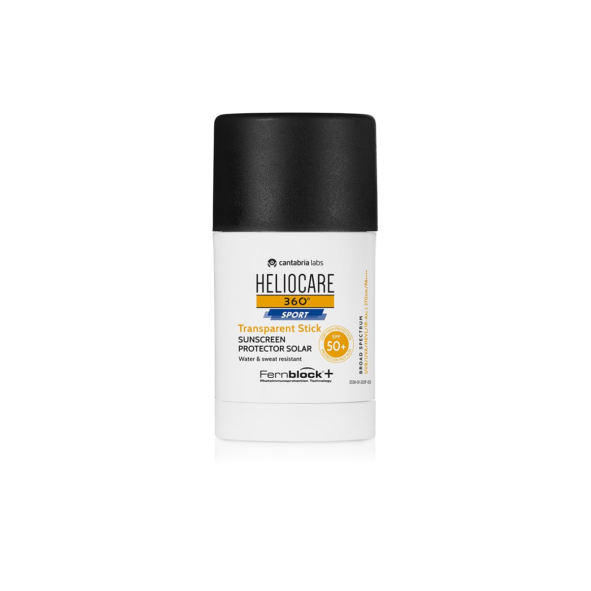 Heliocare 360° Sport Transparent Stick SPF 50+ — High-Protection, Sweat-Resistant Sunscreen Stick, 21 g