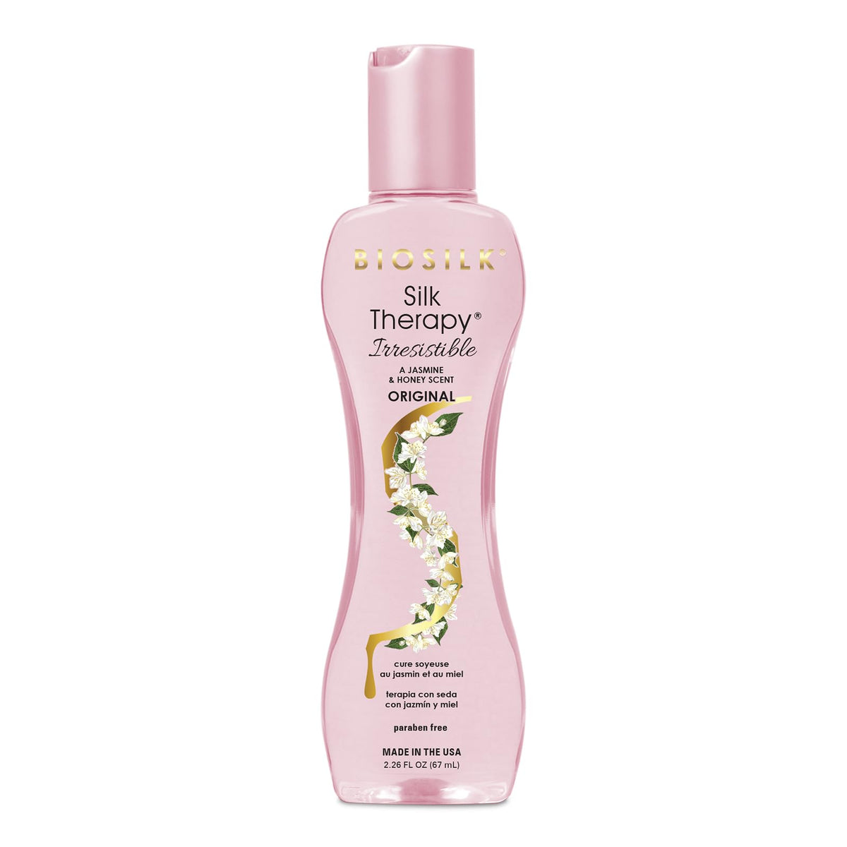 BioSilk Irresistible Collection Silk Therapy Leave-in Treatment 2.26oz. Jasmine & Honey Scent, 2.26 ounces