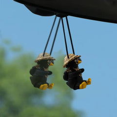 Kiofs Swinging Duck Car Hanging Ornament, Cool Car Hanging Accessories for Rear View Mirror, Cute Car Pendant Swinging Sunglasses Duck Hanging Swing