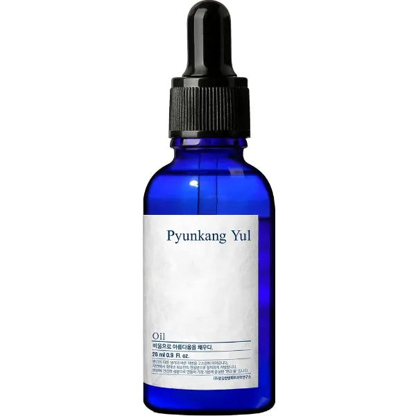 Pyunkang Yul PKY Facial Oil for All Skin Types - 100% Natural Vitamin E From Shea Butter, Pure Vitamin C from Lemon & Bergamot, Lavender & Rosemary Leaf Oil Calm Irritated Skin 0.9 Fl. Oz