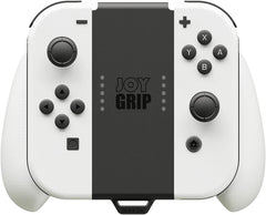Skull & Co. JoyGrip for Nintendo Switch and Switch OLED Joy-Con Controller: Rechargeable Handheld Joystick Remote Control Holder with Interchangeable Grips - OLED White