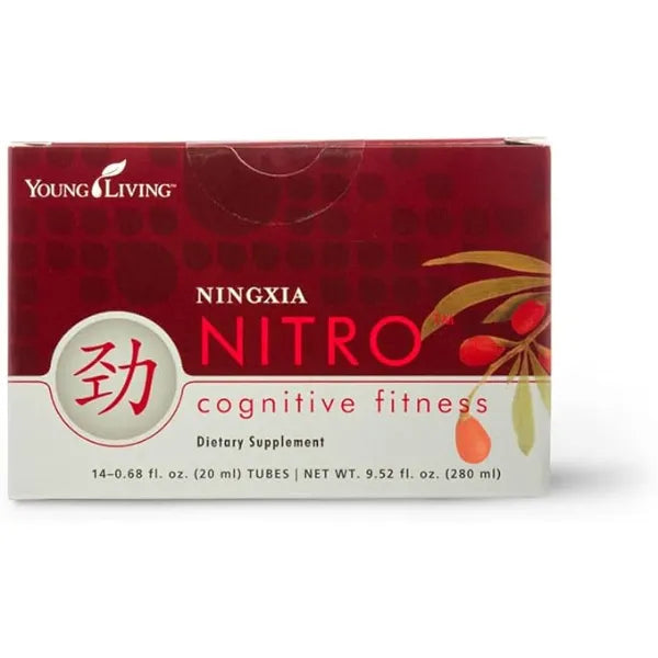 Young Living NingXia Nitro 1 Pack 14 Sachets Energizing Wolfberry Drink with Green Tea & Korean Ginseng Supports Focus, Energy & Physical Fitness