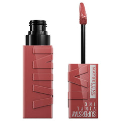 Maybelline New York Lip Colour, Smudge-free, Long Lasting up to 16h, Liquid Lipstick, Shine Finish, SuperStay Vinyl Ink, 115 Peppy