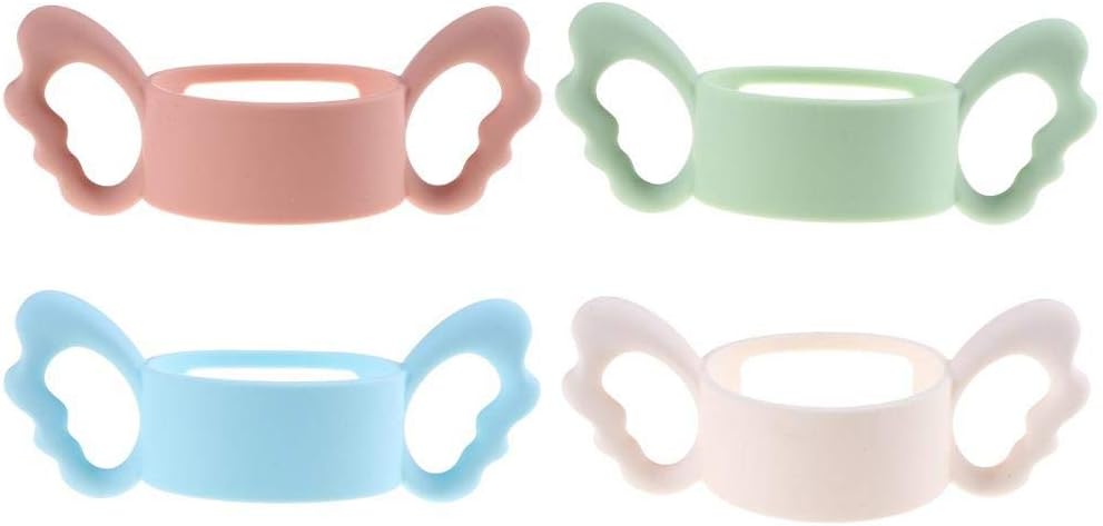Yiphates 4Pcs Baby Bottles Handles Classic Feeding Bottle Easy Carry Handles Suitable for Diameter Greater Than 6cm/2.3inch