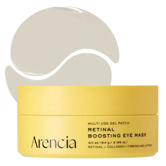 Arencia Retinal Boosting Eye Mask, Hydrogel Under Eye Patches with Peptides for Dark Circles, Puffiness, Fine Lines, 60 Patches, 2.96 oz