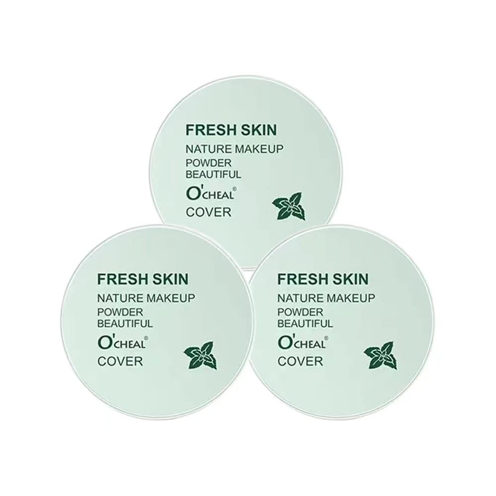 O'CHEAL Loose Setting Powder Waterproof Matte Setting Finish Makeup Oil-control Womens Cosmetics With Puff Mineral Facial Loose Powder